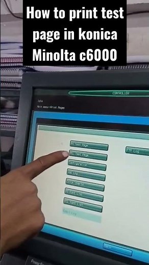 how to print test page in konica Minolta c6000