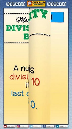 How to determine if a number is divisible by 10| Divisibility by 10 | Rules of Divisibility |#shorts