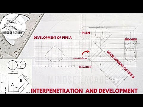 INTERPRETATION, Interpenetation, Curve of Intersection, Development Of Pipes of Unequal Diameter