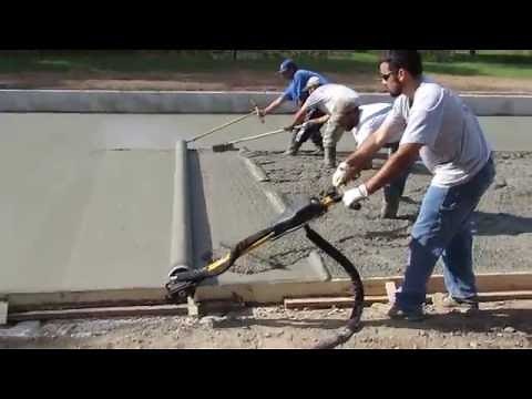 Curb Roller's Hydra-Screed Easily Screeds Shed Floor