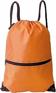 Drawstring Backpack Bag Sport Gym Sackpack for Men & Women (Orange)