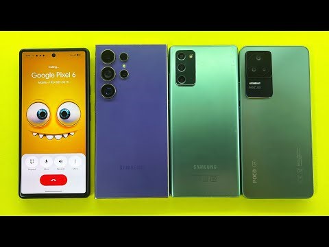 Google Pixel 6 Outgoing Call | Incoming Call Samsung Galaxy Note 20 + S24 Ultra + POCO F4