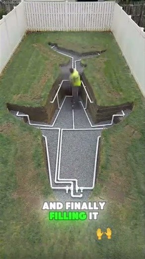 Creating a massive shark-shaped swimming pool in a backyard garden 🦈