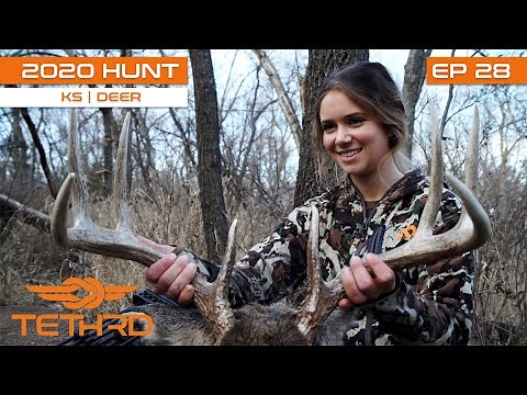 2020 Tethrd Hunt Tour -BIG Kansas Eight Point From The Saddle!-