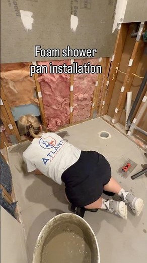 How to install a foam shower pan shower tray #diy #tile #construction #renovation