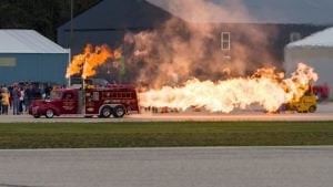 Meet AFTERSHOCK, a 1940 Fire Truck with Jet Engines