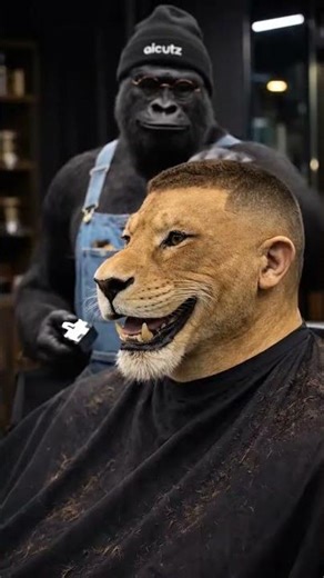 Scary Lion Turns Cute 🦁😱 Incredible Transformation! ✂️✨