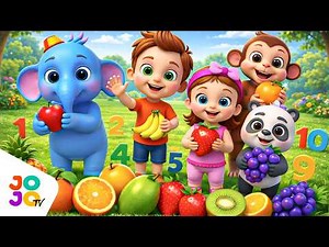 Learn Fruits and Count 1–10 🍎🍇 | Preschool Learning for Kids Educational