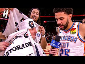 OKC Thunder Put Nick Gallo in a Towel-Based Outfit After Big Win vs Rockets 🤣