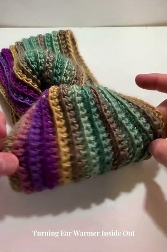 Beginner Ribbed Ear Warmer Reveal Get the free crochet pattern on the website