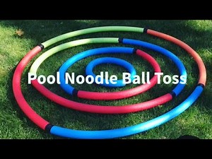 Pool Noodle Ball Toss - fun kids activity