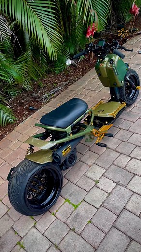 Dorby on Instagram: "Ruckus gold bomber!! 💣🏆 Custom Honda Ruckus built to order starting at $15k usd #honda #hondaruckus #ruckus #ruckuslife #simplyruck #gy6 #minibike #minimoto #instagood #custom #zoomer"