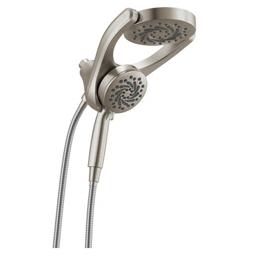 Reviews for Delta HydroRain w/ Cleaning Spray 5-Spray Dual Wall Mount Fixed and Handheld Shower Head 1.75 GPM in Spotshield Brushed Nickel | Pg 2 - The Home Depot