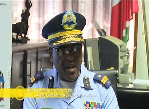 Windhoek, 25 March 2020: Air Vice Marshal Martin Kambulu Pinehas, Acting Chief of the Namibian Defence Force outlines NDF plans to enforce coronavirus lockdown measures. | The Ministry of Defence and Veterans Affairs