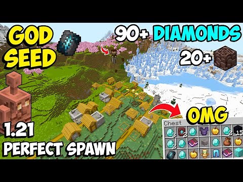 🔥Ultimate [God Seed] For Minecraft 1.21 Bedrock & PE | Five Blacksmith Village Seed Bedrock 1.21.124