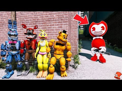 CAN THE ANIMATRONICS HIDE FROM BAD RED BENDY? (GTA 5 Mods FNAF RedHatter)