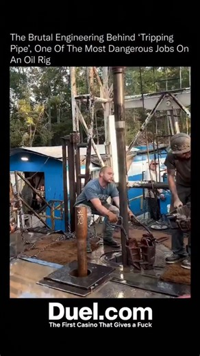 founder_flow I Business | Entrepreneurs on Instagram: "You’re looking at one of the most dangerous jobs on the planet 🤯🔥 This operation is called tripping pipe, and it’s one of the most intense, high-risk tasks on an oil rig. Crews have to pull an entire drill string from deep underground — a steel column that can stretch for miles — and break it down one joint at a time. Each segment weighs hundreds of pounds. Every connection is locked tight under massive pressure. Breaking a joint loose tak
