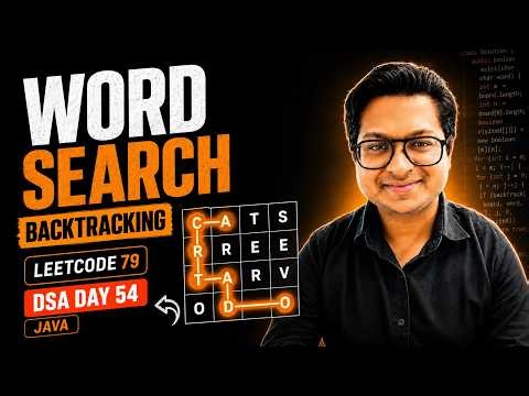Word Search Using Backtracking in Java | LeetCode 79 | DSA Day 54