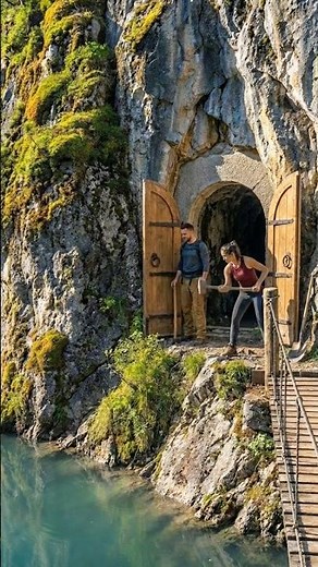 Luxury Tiny Cave Home Build with Kitchen Corner 🪨✨🏡#survival #travel #outdoors #bushcraft #shorts
