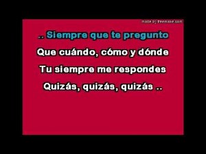 quizas , quizas karaoke carlos rivera
