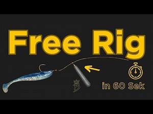 How to tie the Free Rig – hook, lead & bait in 60 seconds 🎣