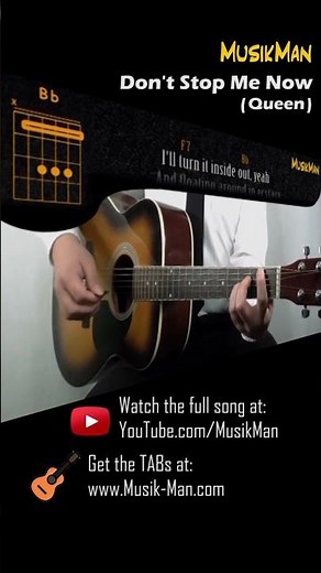 Don't Stop Me Now 🔥 (Short Version) - Queen / Guitar Cover / MusikMan