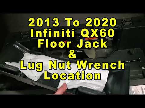 Infiniti QX60 Floor Jack & Lug Nut Wrench Location In Cargo Area 2013 To 2020 1st Generation