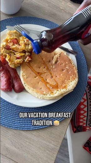 Every vacation starts the same way… homemade breakfast! 🥞 #vacation