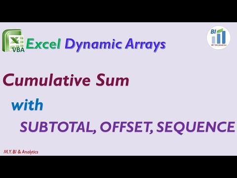 Excel Dynamic Arrays Tips: Cumulative Sums by SUBTOTAL with OFFSET & SEQUENCE