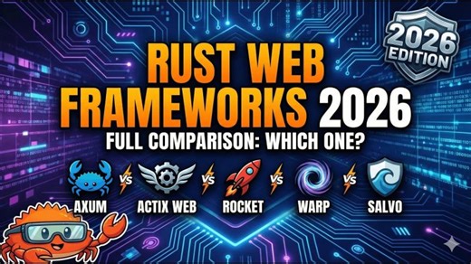 Rust Web Frameworks in 2026: Axum vs Actix vs Rocket vs Warp vs Salvo (Full Comparison) | Darshan Vichhi