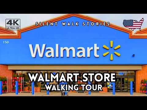 Walmart Store Walking Tour 4K | No Talking | USA Shopping Walk