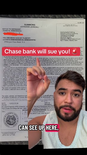 Chase Bank will take it to court and take your money! Links in bio. #creditrepairhelps #masterthecredit #creditcardtips #creditcardtipsforbeginners #creditrepair