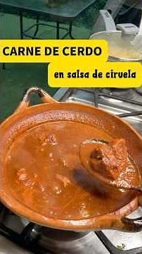 SALSA DE CIRUELAS Y CARNE DE CERDO #shorts #shortvideo #recetas #recetasfaciles