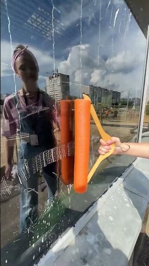 From Pool Toy to Pro Tool: Window Washing Trick 🧽🪟