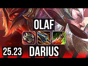 OLAF vs DARIUS (TOP) | 14 solo kills, 21/3/2, Legendary, 41k DMG | NA Master | 25.23
