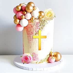 JeVenis Baptism Cake Decoration Cross Cake Decoration Angel Cake Decoration Baptism Party Favors Baptism Party Supplies Baptism Party Decoration