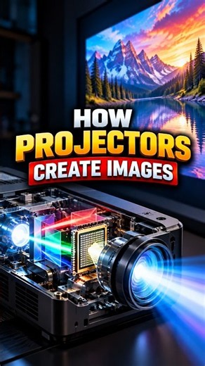 How Projectors Turn Light Into Giant Images 🤯 #engineering #facts #engineeringexplained