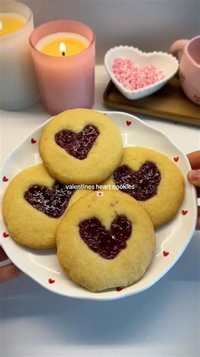 💗Valentines heart cookies recipe #baking #cookies #recipe #bakingrecipe #valentinesday #cookie