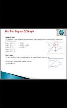 Size Of Graph | Degrees Of Graph