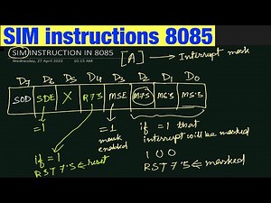 Set Interrupt Mask Instruction In 8085 | SIM Instruction In 8085 Microprocessor