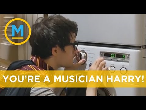 Musician performs the 'Harry Potter' theme song on a washing machine | Your Morning