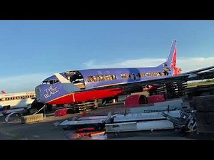 Landing at an abandoned airplane graveyard