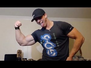 Ryan flexing his big arms
