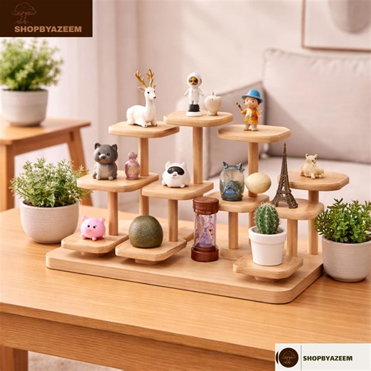 Flower Wooden Display Stand Multi Layer Desk Organizer Display Shelf for Cosmetics Toy Storage - Etsy