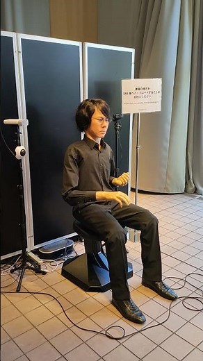 人間かと思った！リアル過ぎる アンドロイド ジェミノイドHI-6石黒浩教授 ※体験前の待機してる映像 いのちの未来 スピンオフ展示EXPOナショナルデーホールレイガーデン#OSAKA EXPO2025