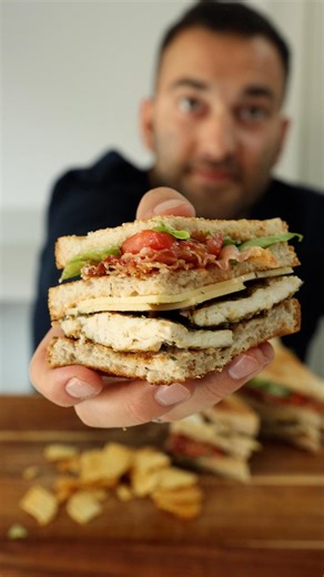 CLUB Sandwich from @gulasgrub did you know it stood for Chicken Lettuce Under Bacon? | Tasty