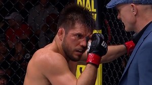 Cejudo-Yadong fight goes to scorecards early after eye poke