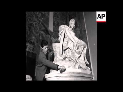 CAN115 MICHELANGELO'S STATUE THE PIETA IS PREPARED TO GO ON LOAN FROM THE VATICAN TO NEW YORK
