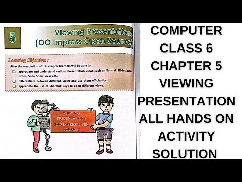 DAV CLASS 6 COMPUTER CHAPTER 5 | VIEWING PRESENTATION | ALL HANDS ON ACTIVITY SOLUTION | PLAYLIST