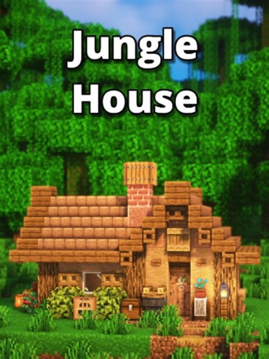 Simple Minecraft Jungle House Build Tutorial